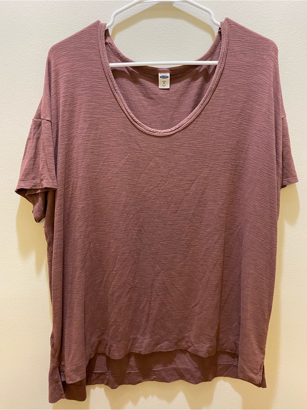 Old Navy Scoop Neck Short Sleeve Top - Dusty Mauve